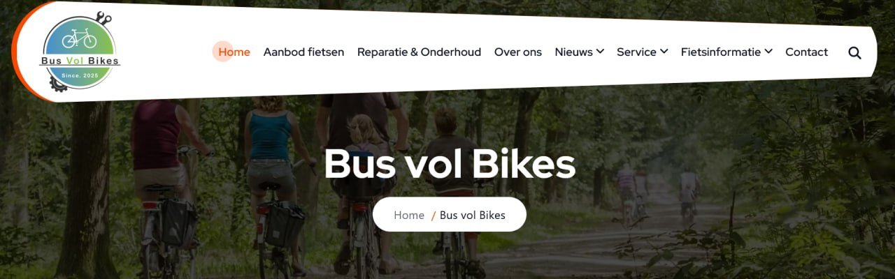 Bus vol Bikes website